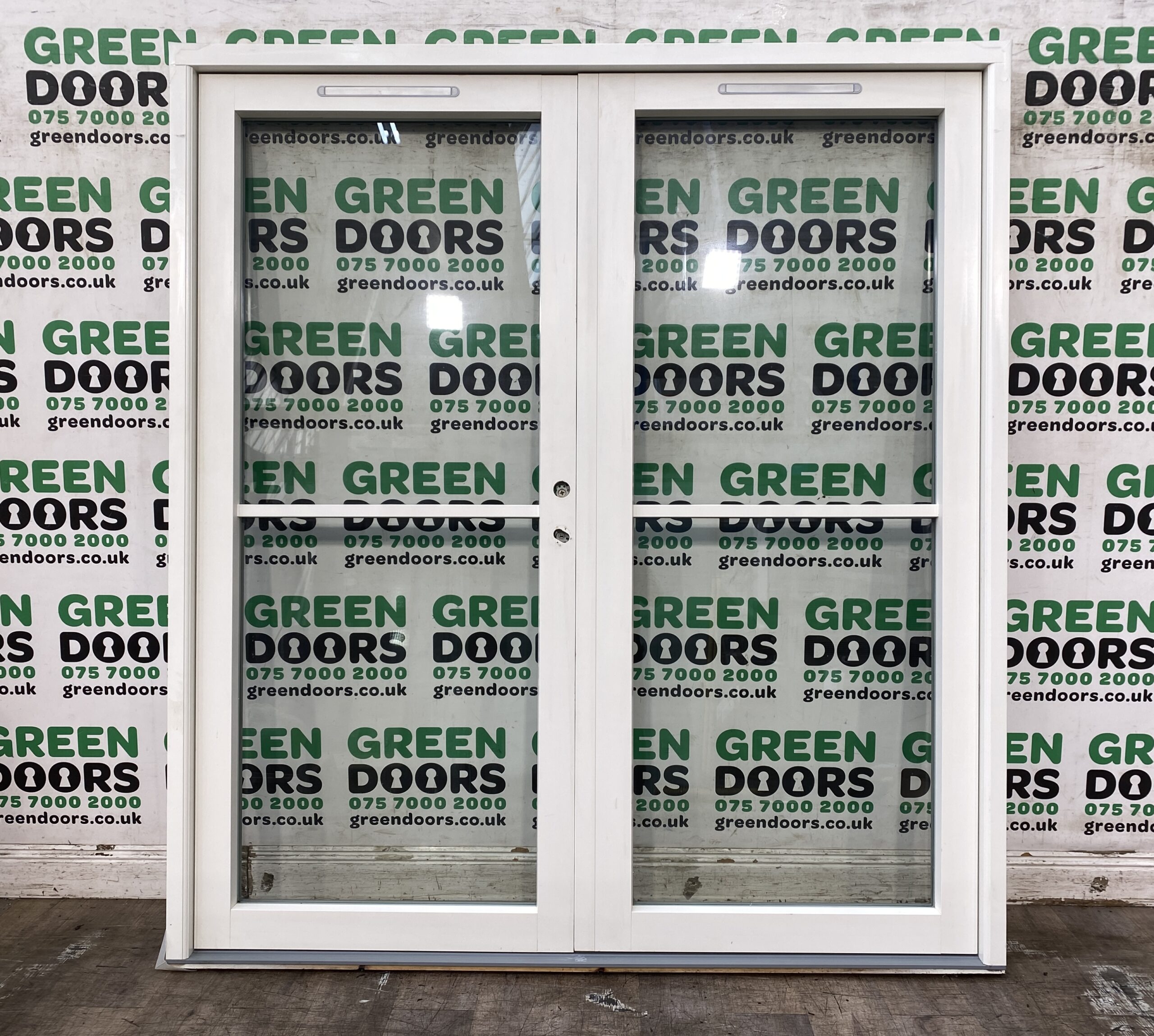 Grey Aluminium French doors | Green doors