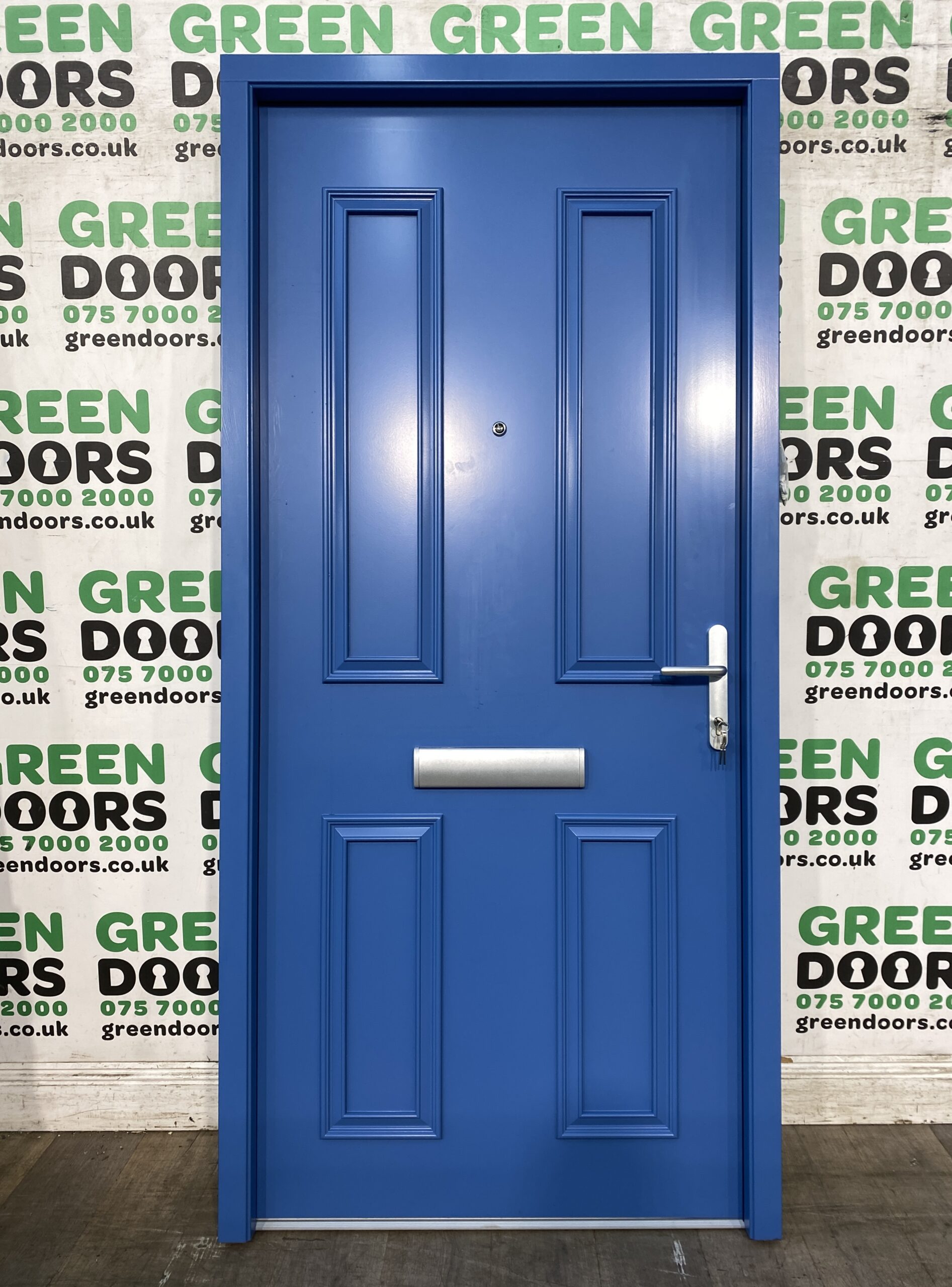 Blue Wooden Front door | Green doors