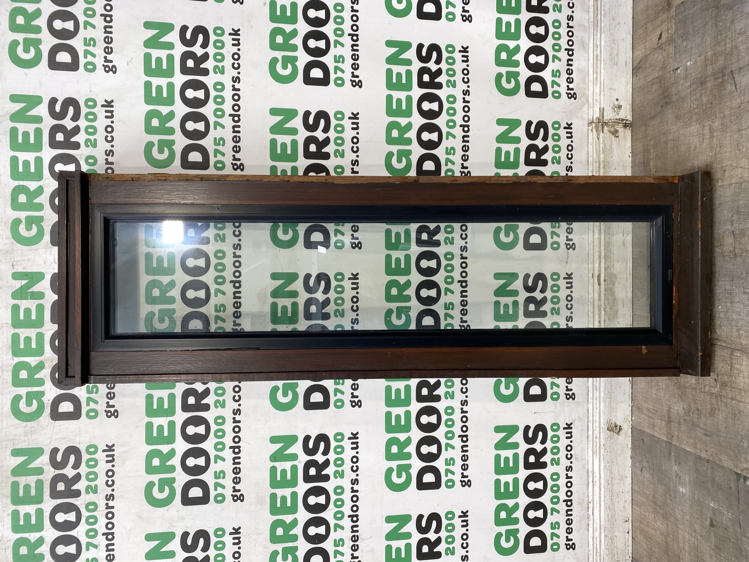 BLACK FIXED WINDOW ALUMINIUM EXTERNAL EXTERIOR GLAZED SIDE SMALL