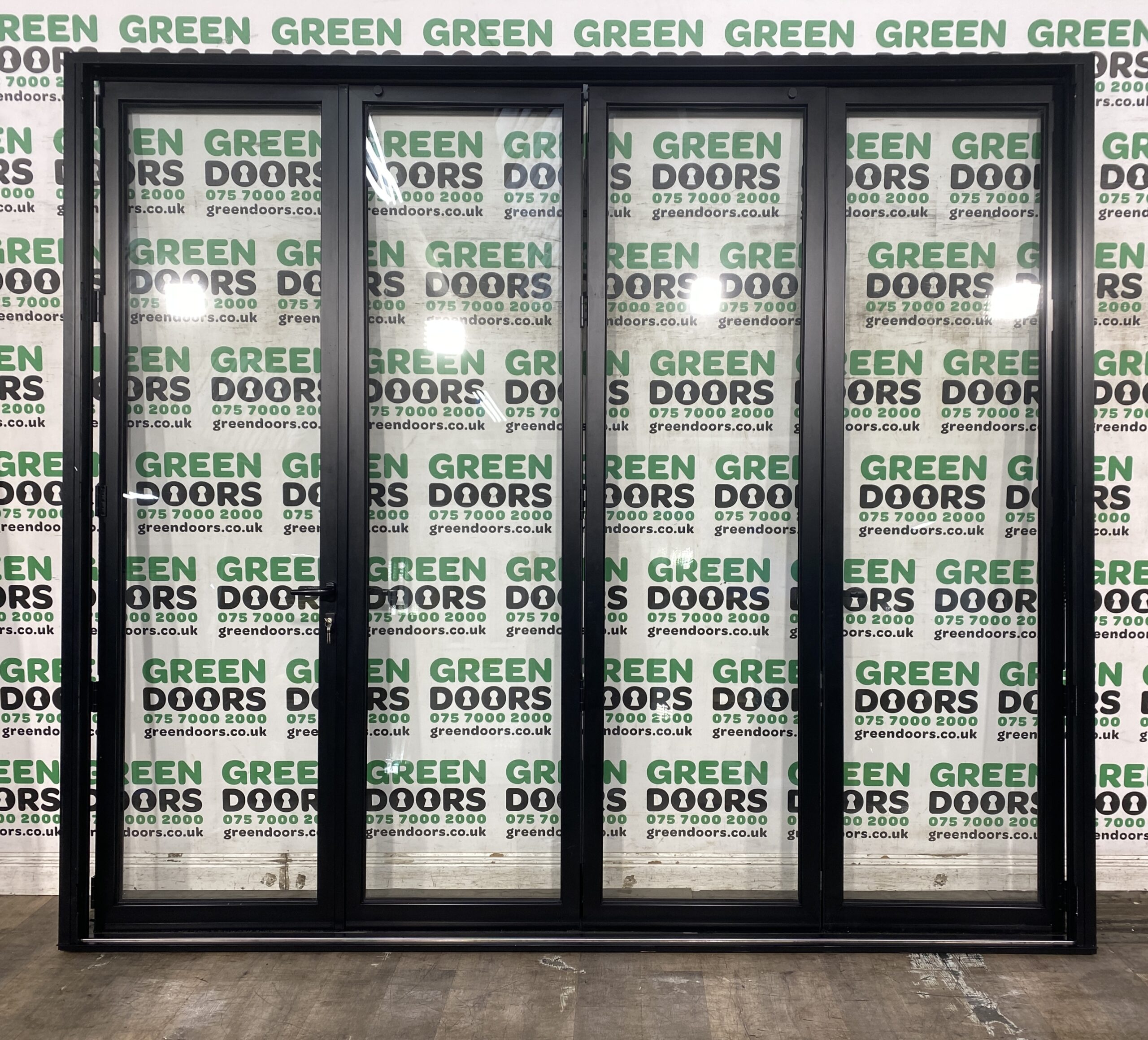 Black Aluminium Bi-folding doors