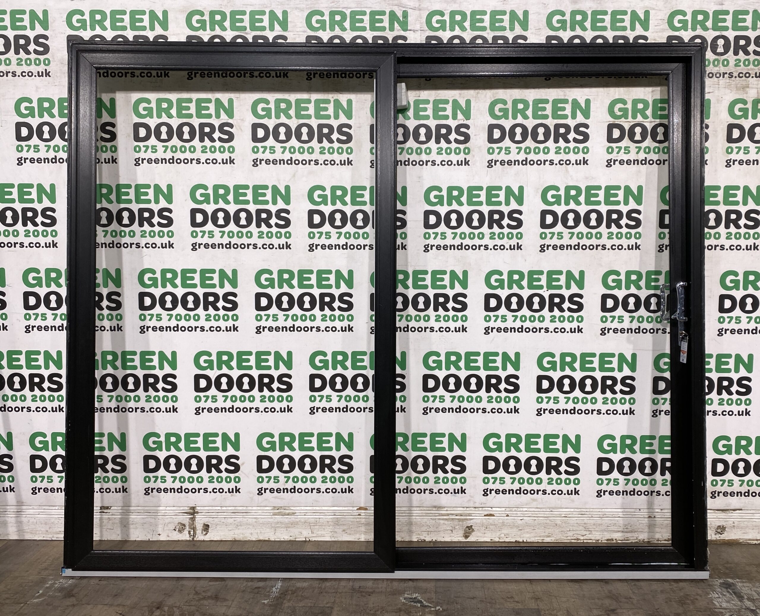 BLACK UPVC PATIO SLIDING DOORS EXTERNAL EXTERIOR PLASTIC SLIDERS WHITE BLACK