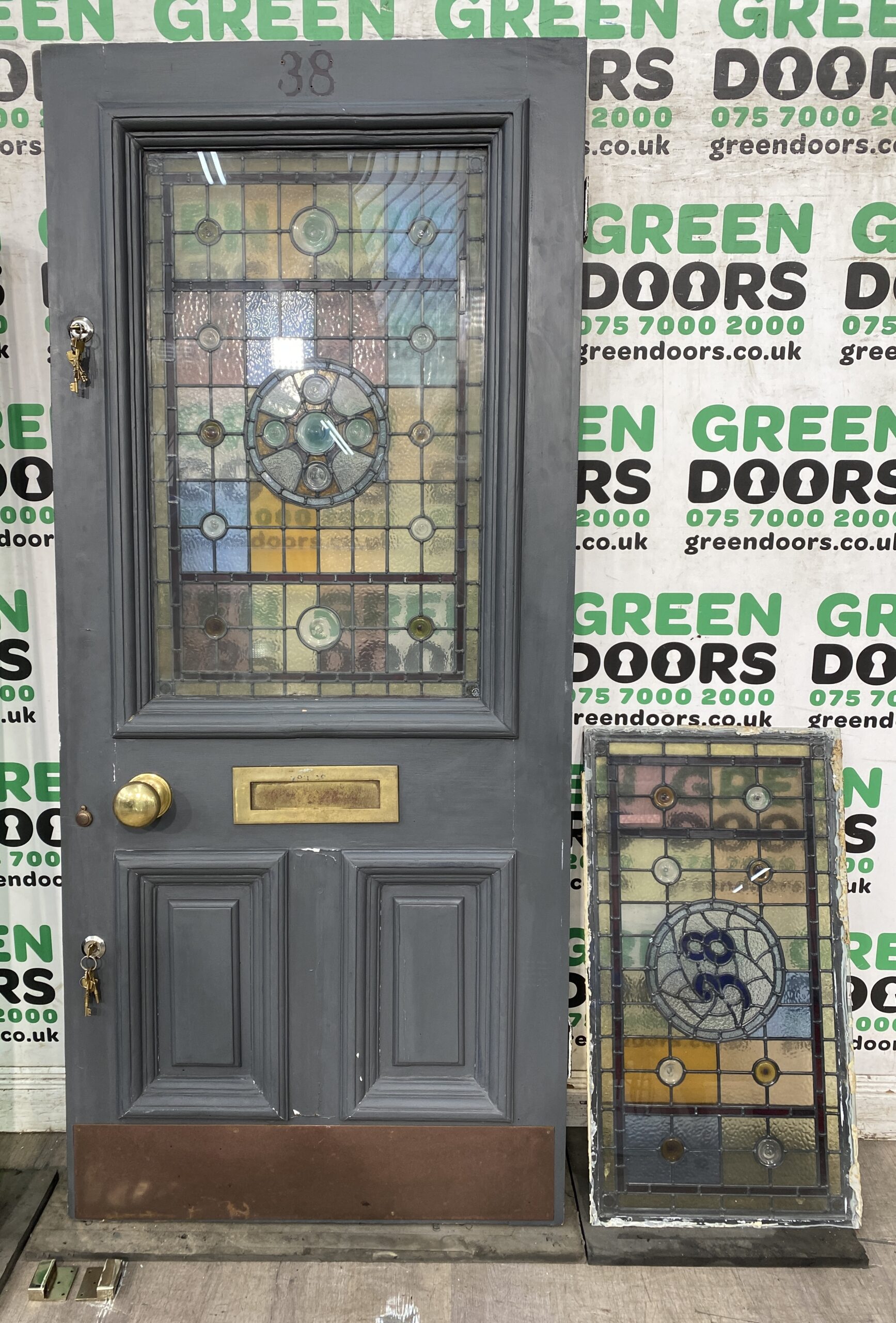Stained Glass Front Door | Green doors