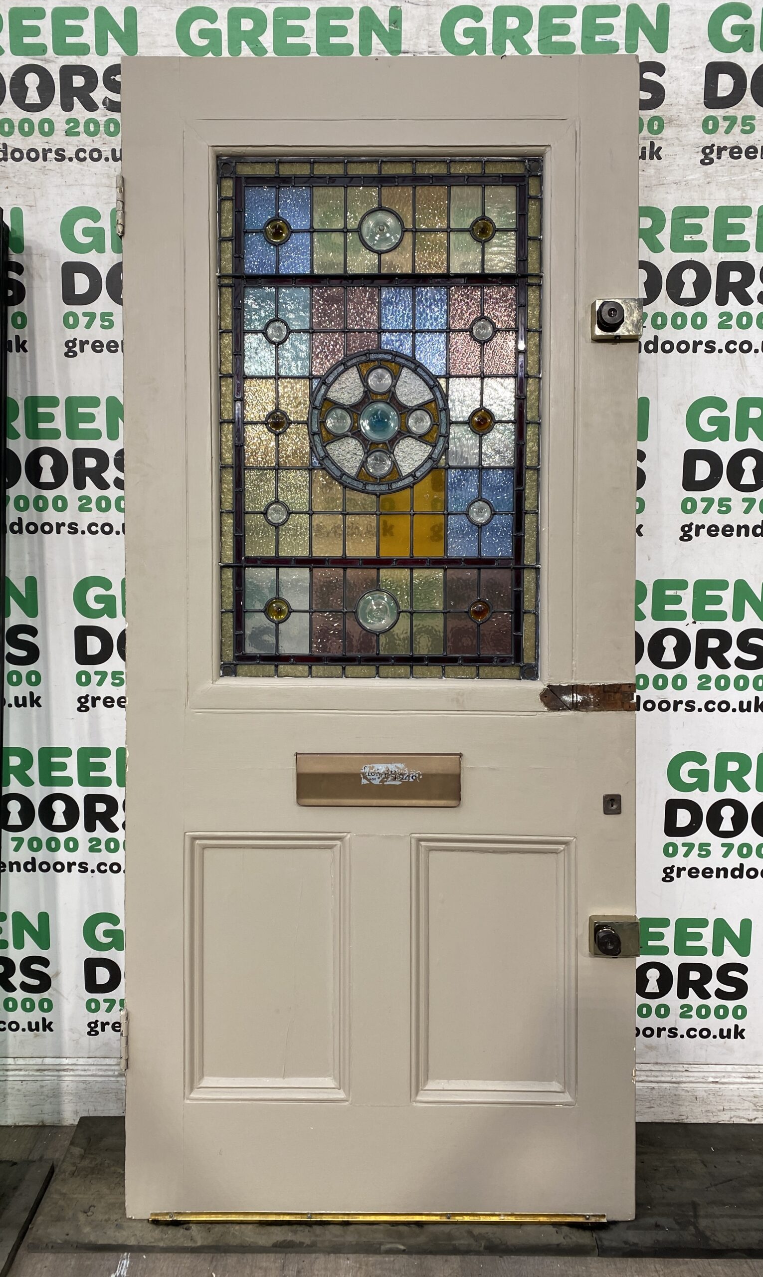 Stained Glass Front Door | Green doors