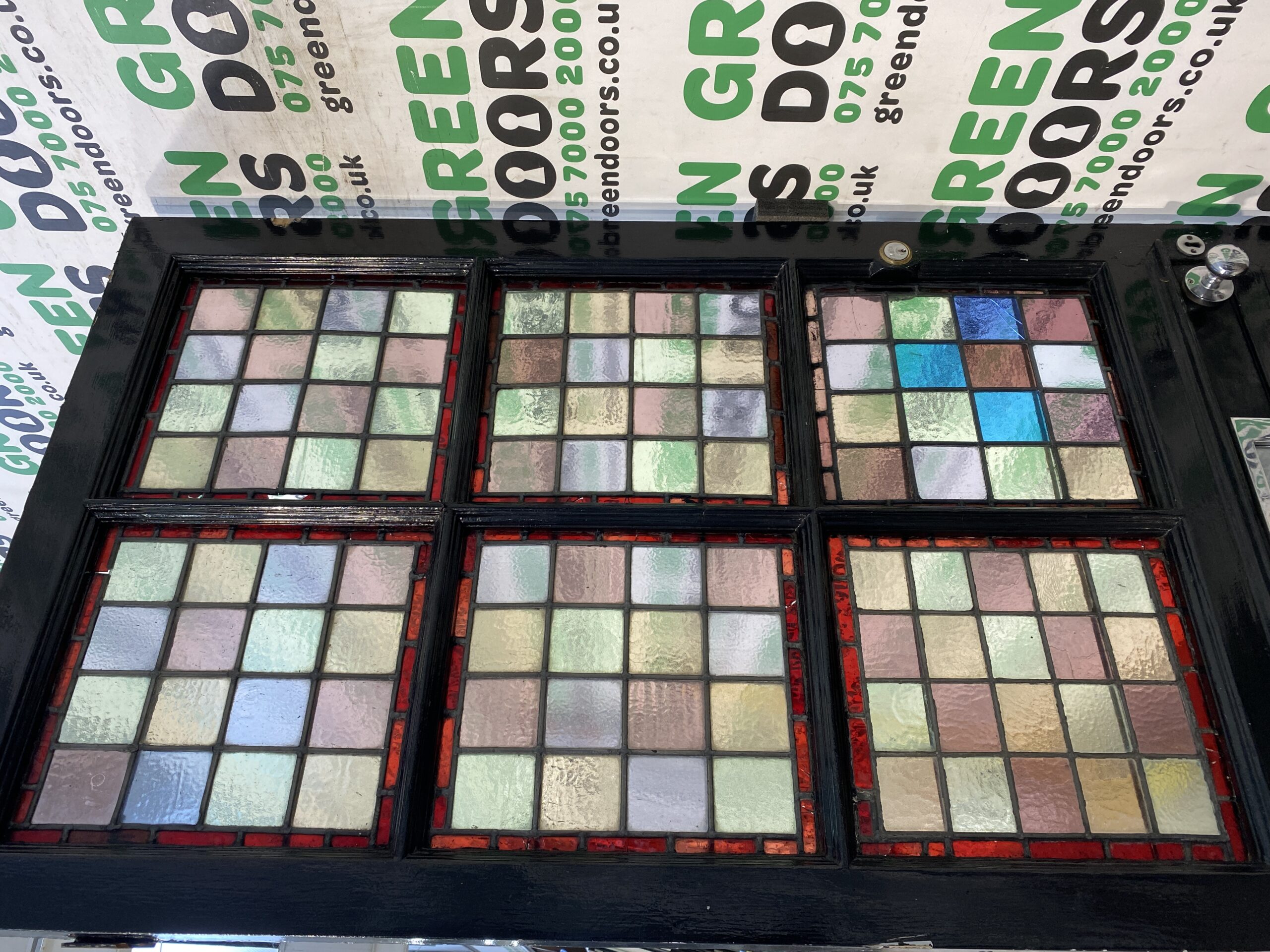 Stained Glass Front door | Green doors