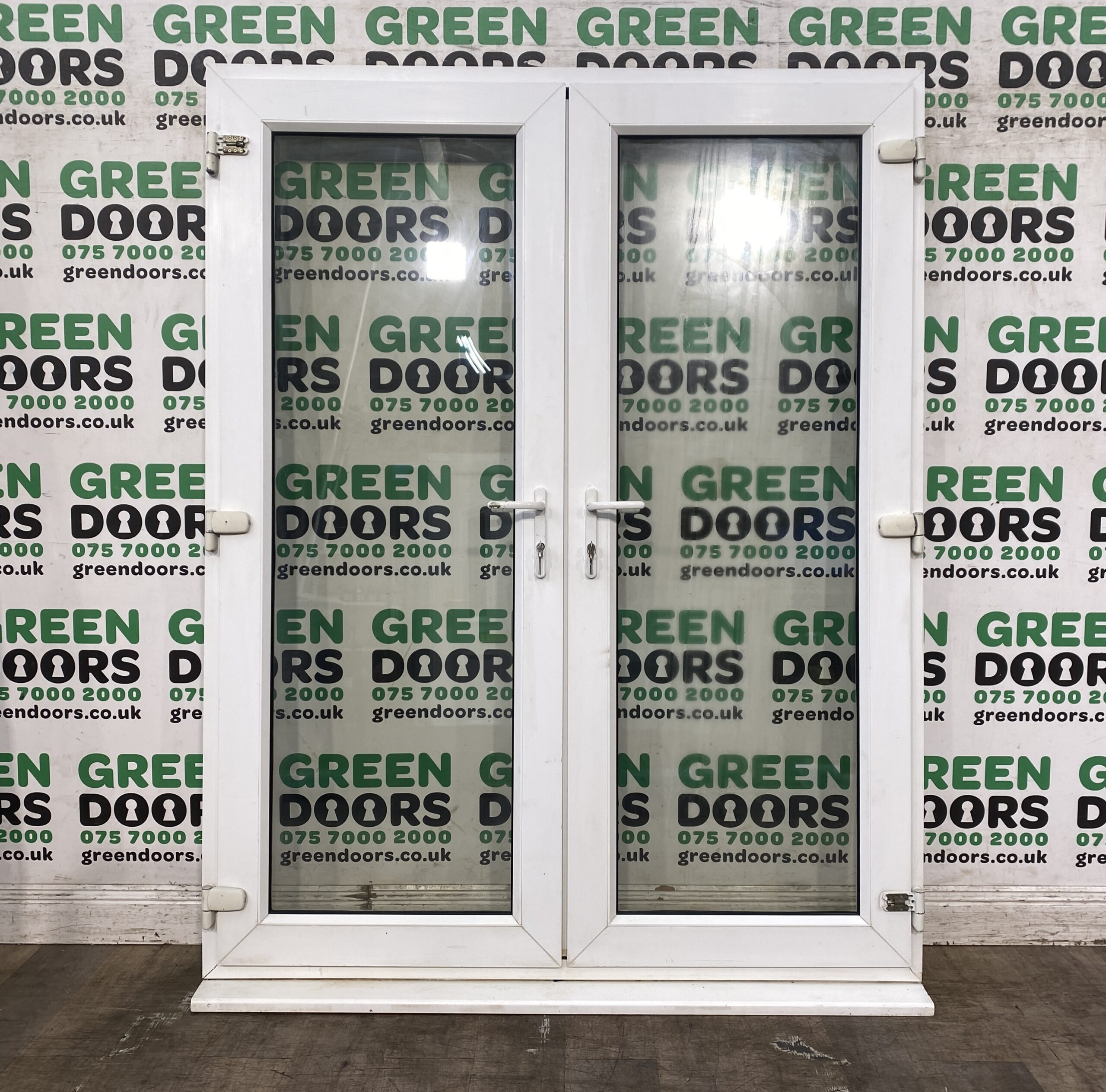 White uPVC French doors