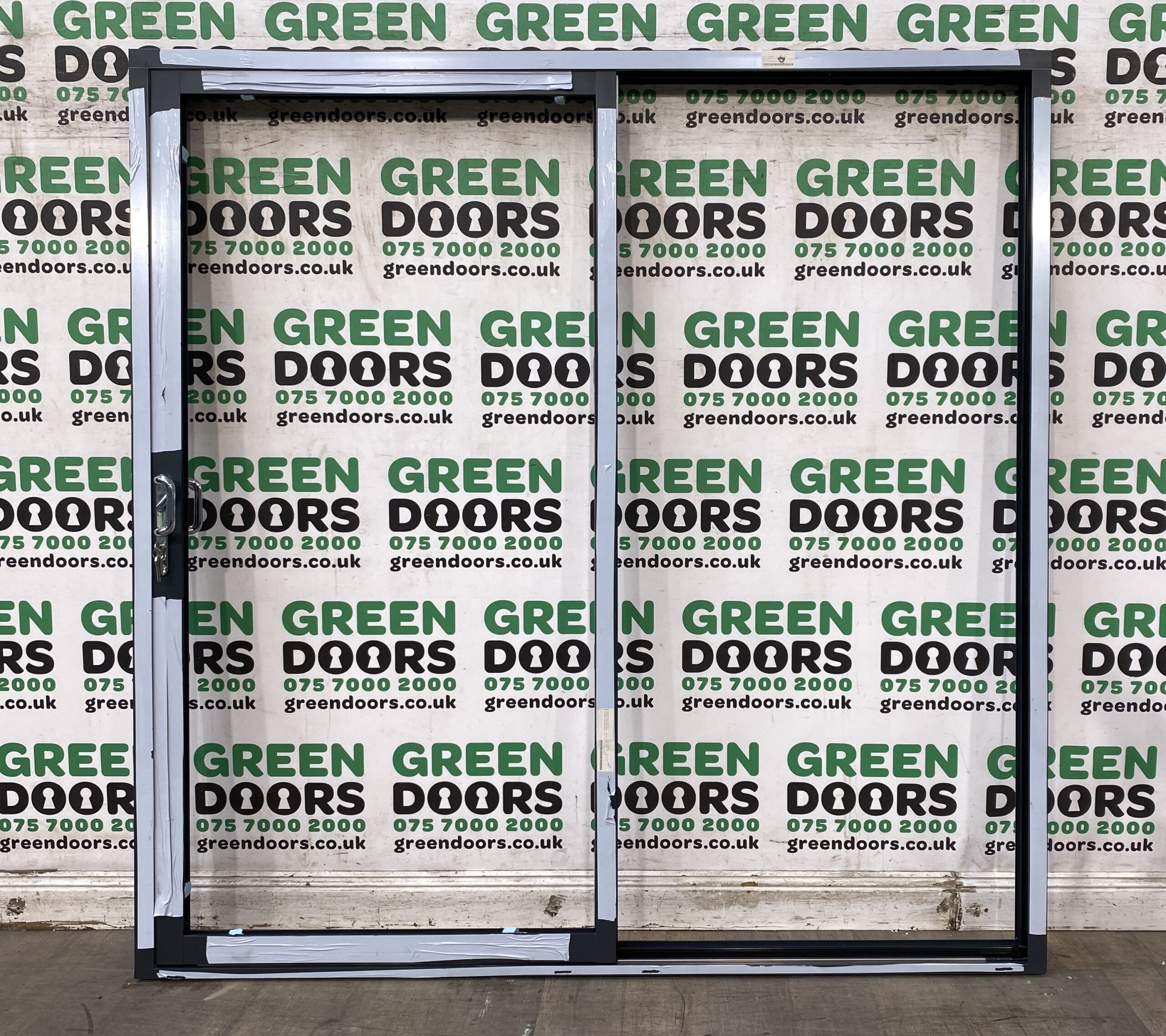 GREY SLIDING PATIO DOORS ALUMINIUM ANTHRACITE EXTERNAL ALI SLIDERS EXTERIOR