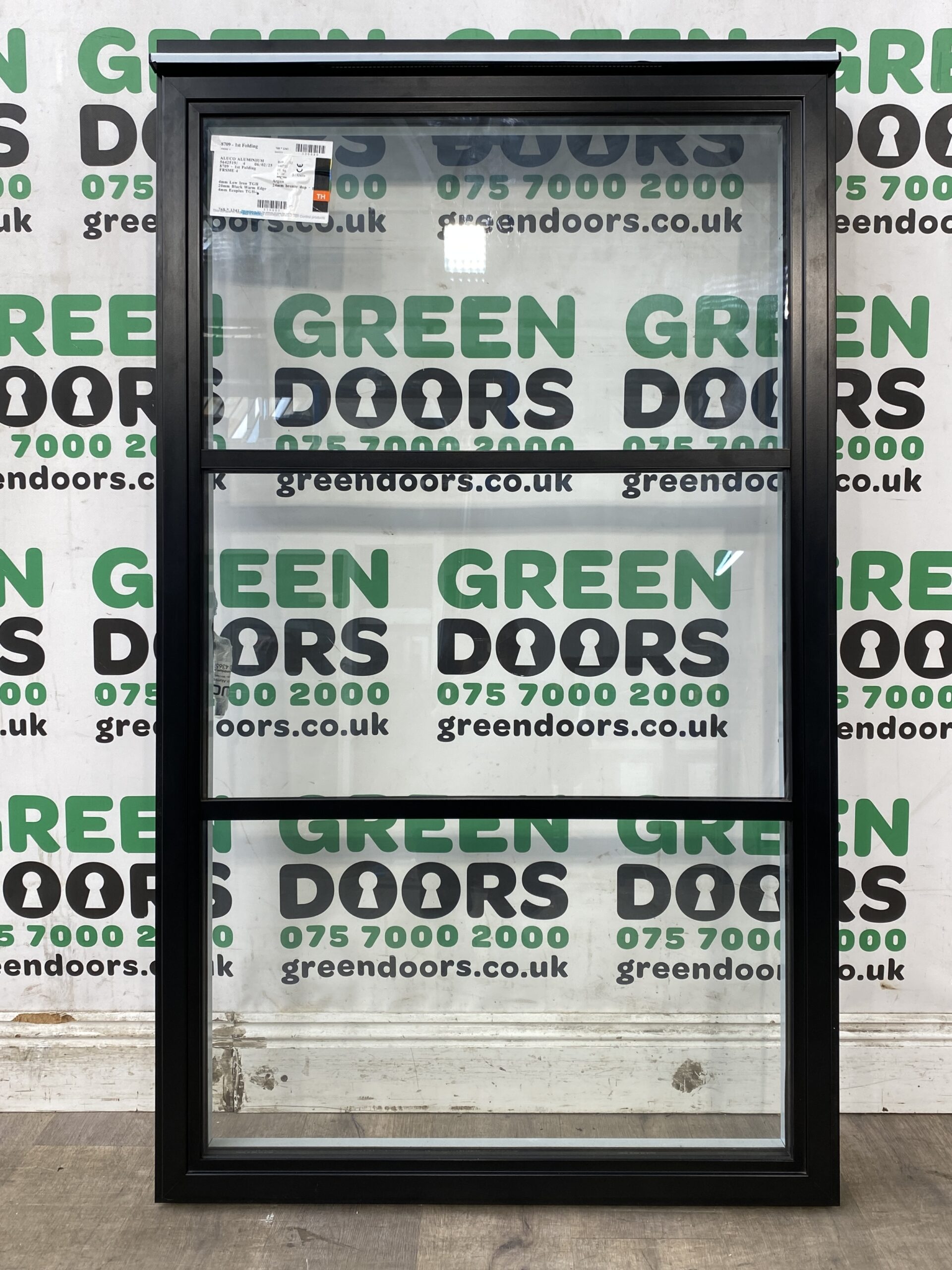 HERITAGE CRITTALL WINDOW ALUCO BLACK ASTRAGAL BARS GEORGIAN ALUMINIUM SHORT DOOR