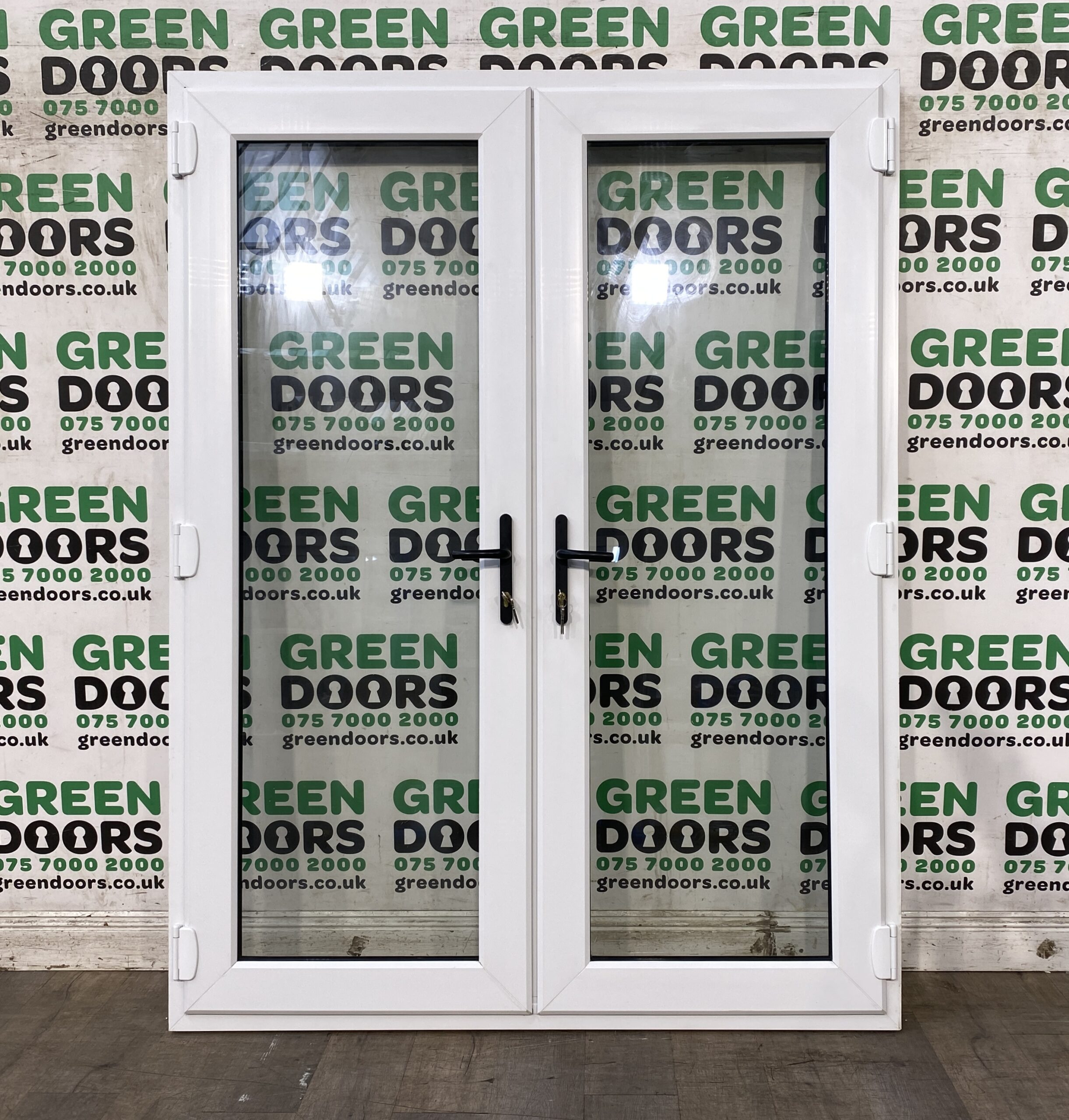MODERN UPVC FRENCH DOOORS UPVC WHITE EXTERNAL DOUBLE GLAZED EXTERIOR NEW