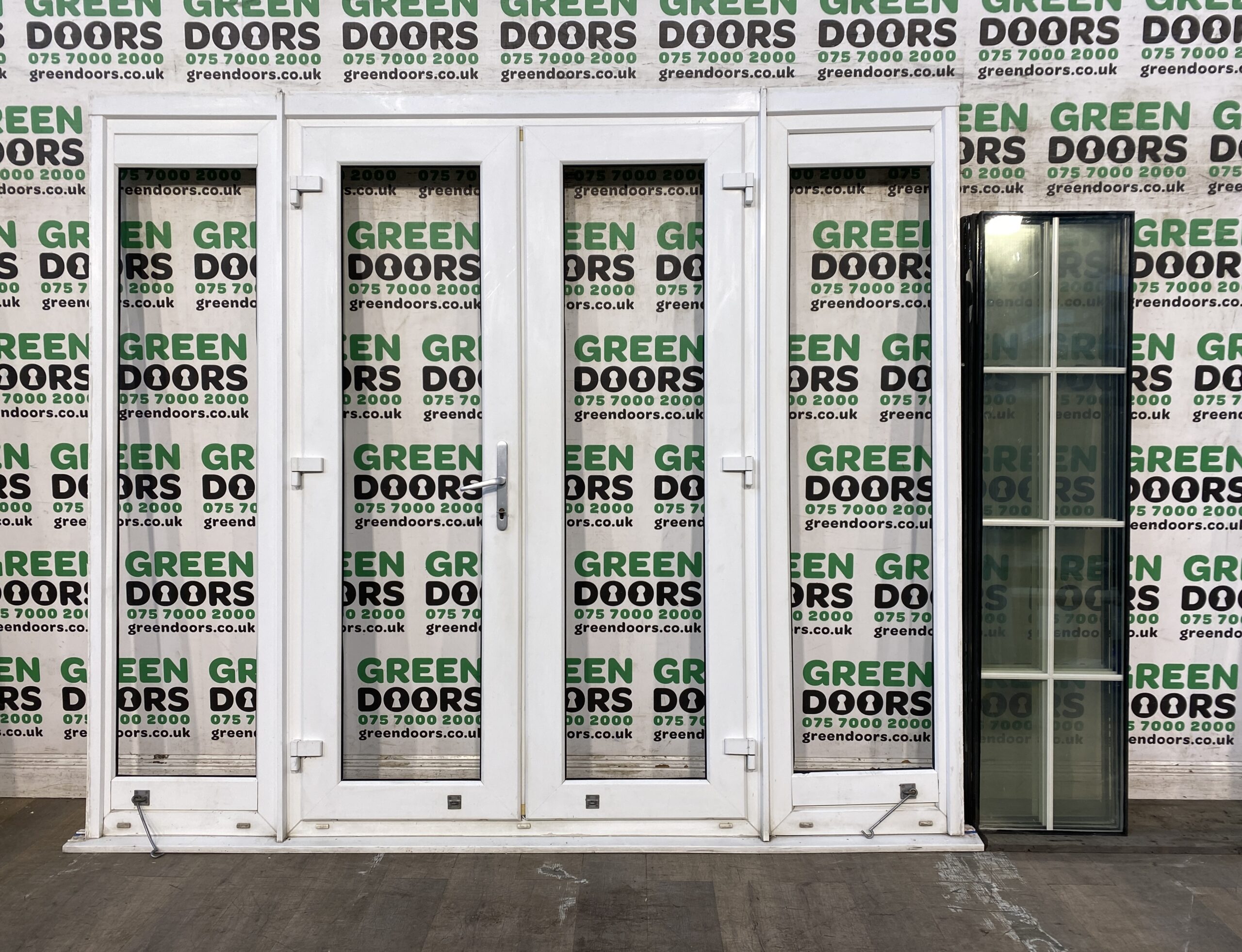 White uPVC French doors