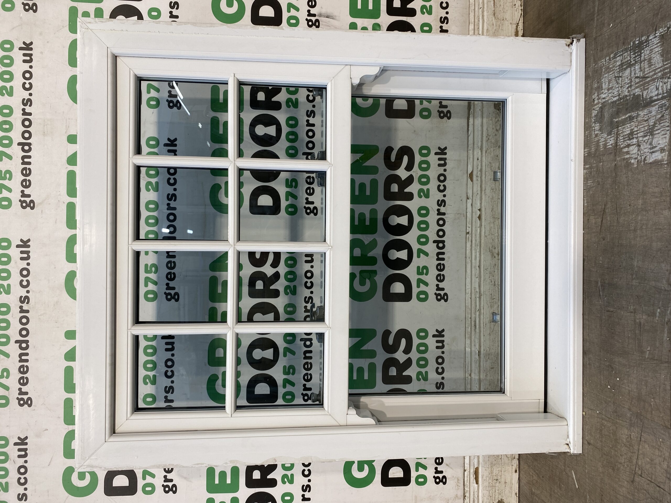 USED BOX SASH WINDOW HERITAGE GEORGIAN BARS PLASTIC DOUBLE GLAZED EXTERIOR