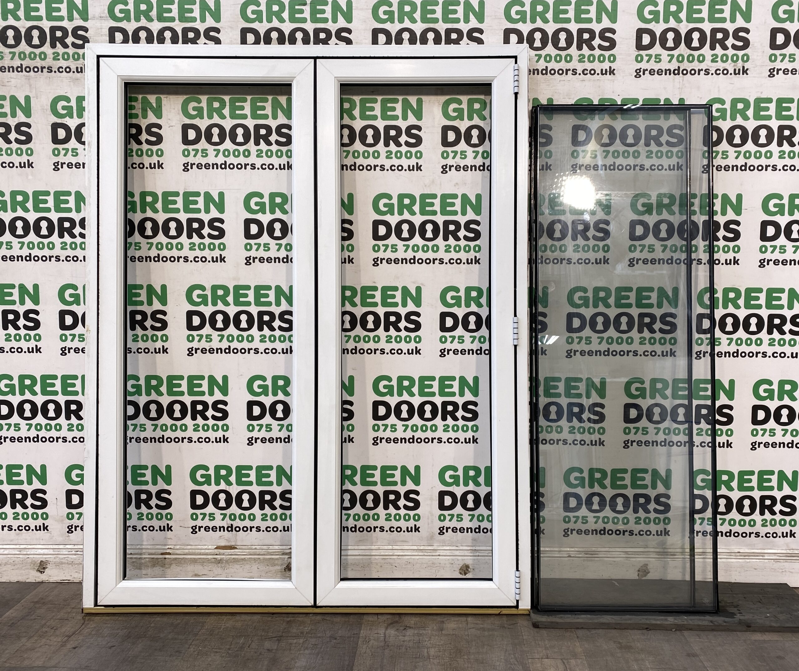 2 PANE UPVC BIFOLDING DOOR DOUBLE BI-FOLDING SLIDING BIFOLDS EXTERNAL USED PVC