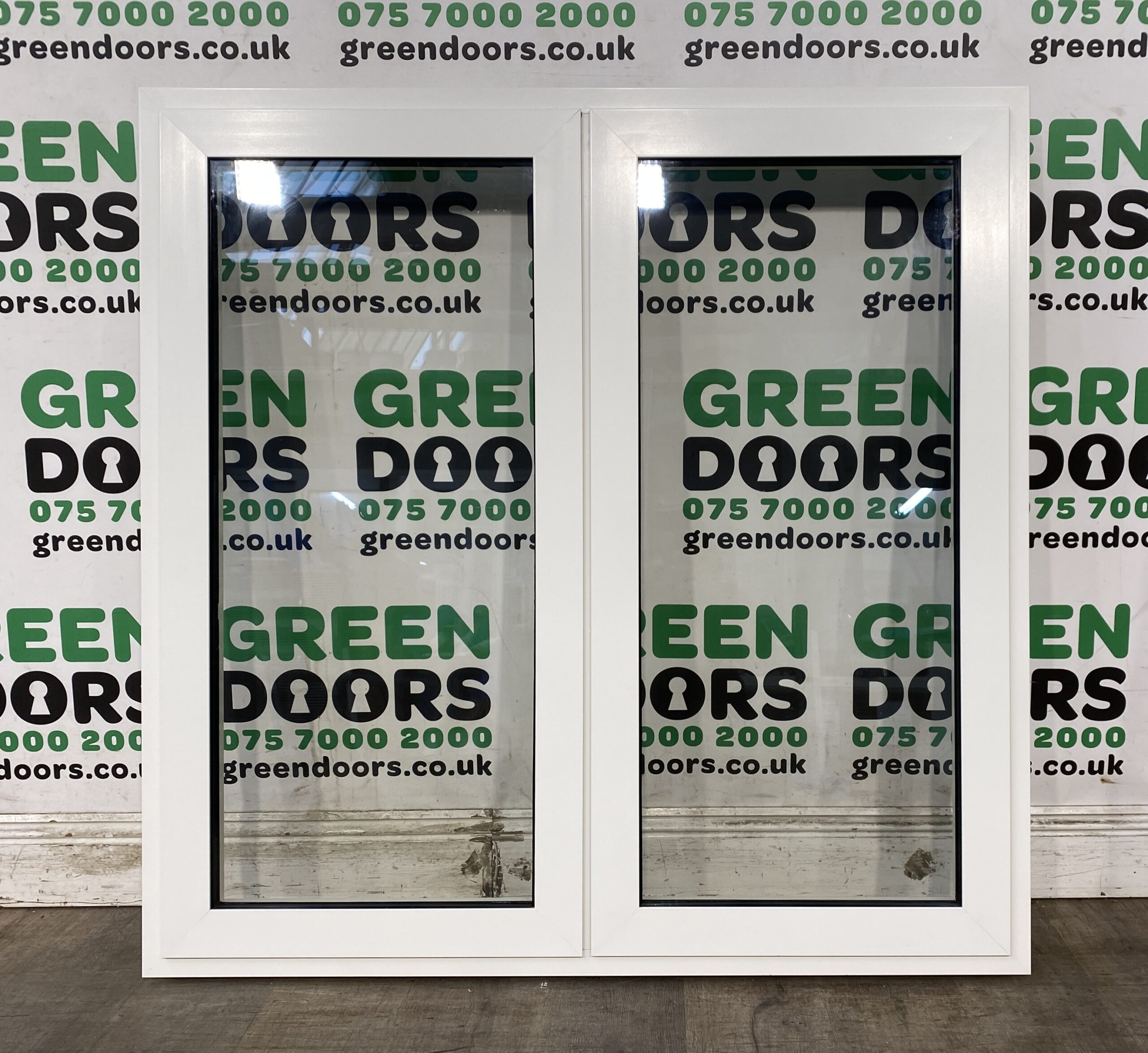 WIDE ALUMINIUM CASEMENT WINDOW EXTERNAL WHITE DOUBLE GLAZED ALI OUTWARDS NEW