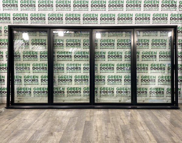Black Aluminium Bi-folding doors