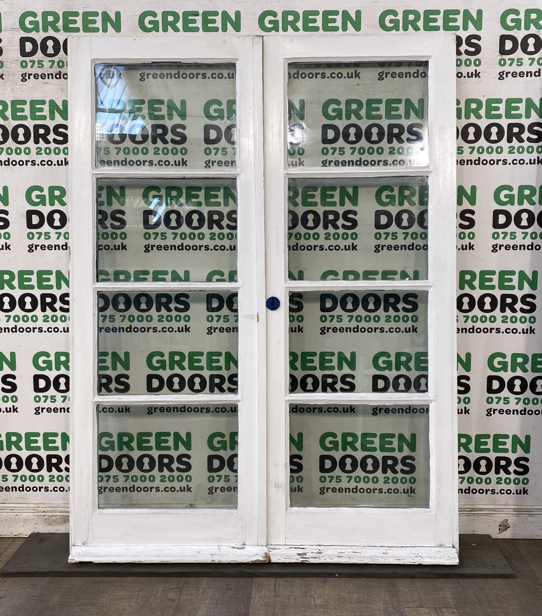 HERITAGE WOODEN FRENCH DOORS GEORGIAN BARS DOUBLE GLAZED ASTRAGAL BARS WHITE