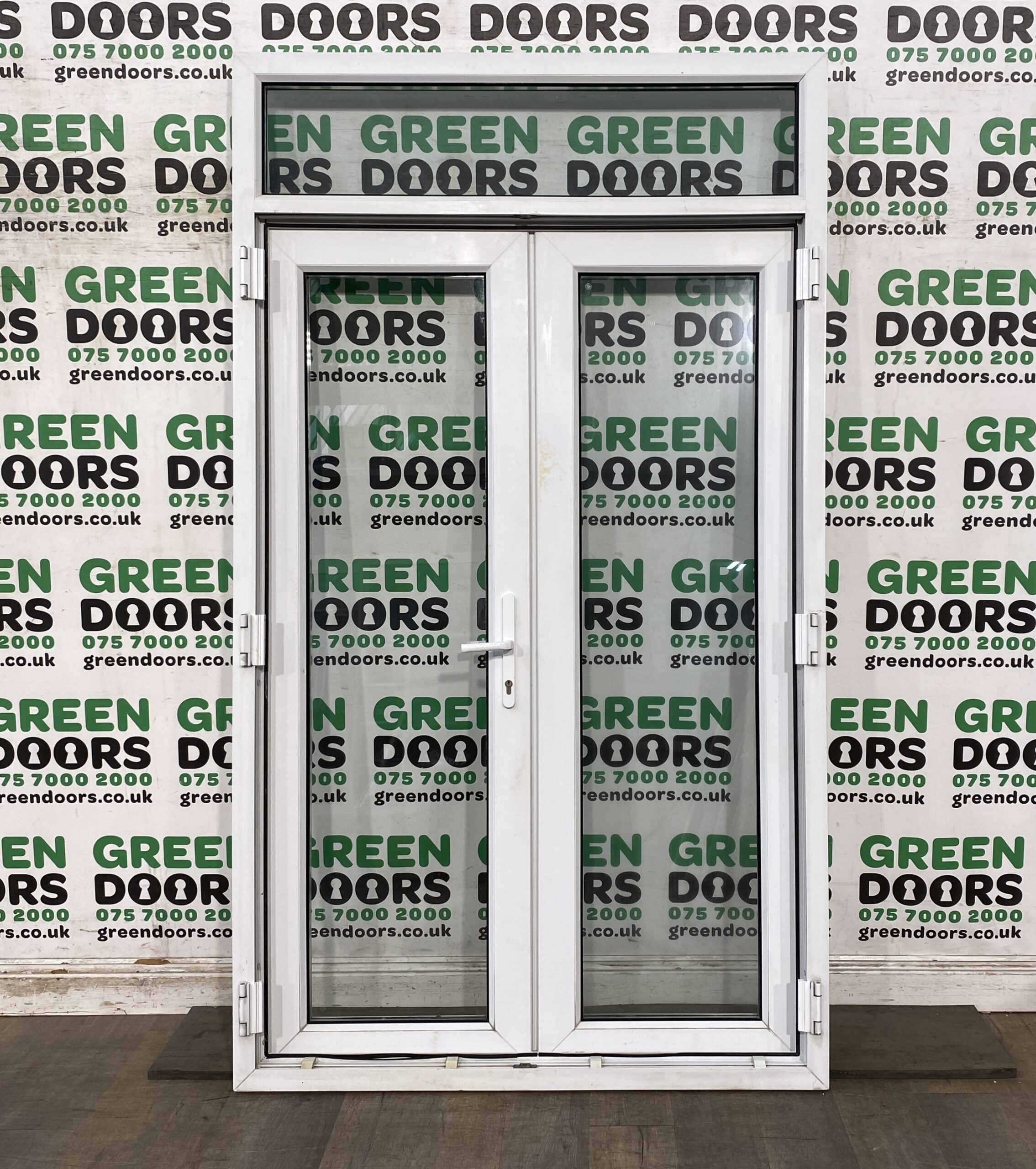 White uPVC French doors