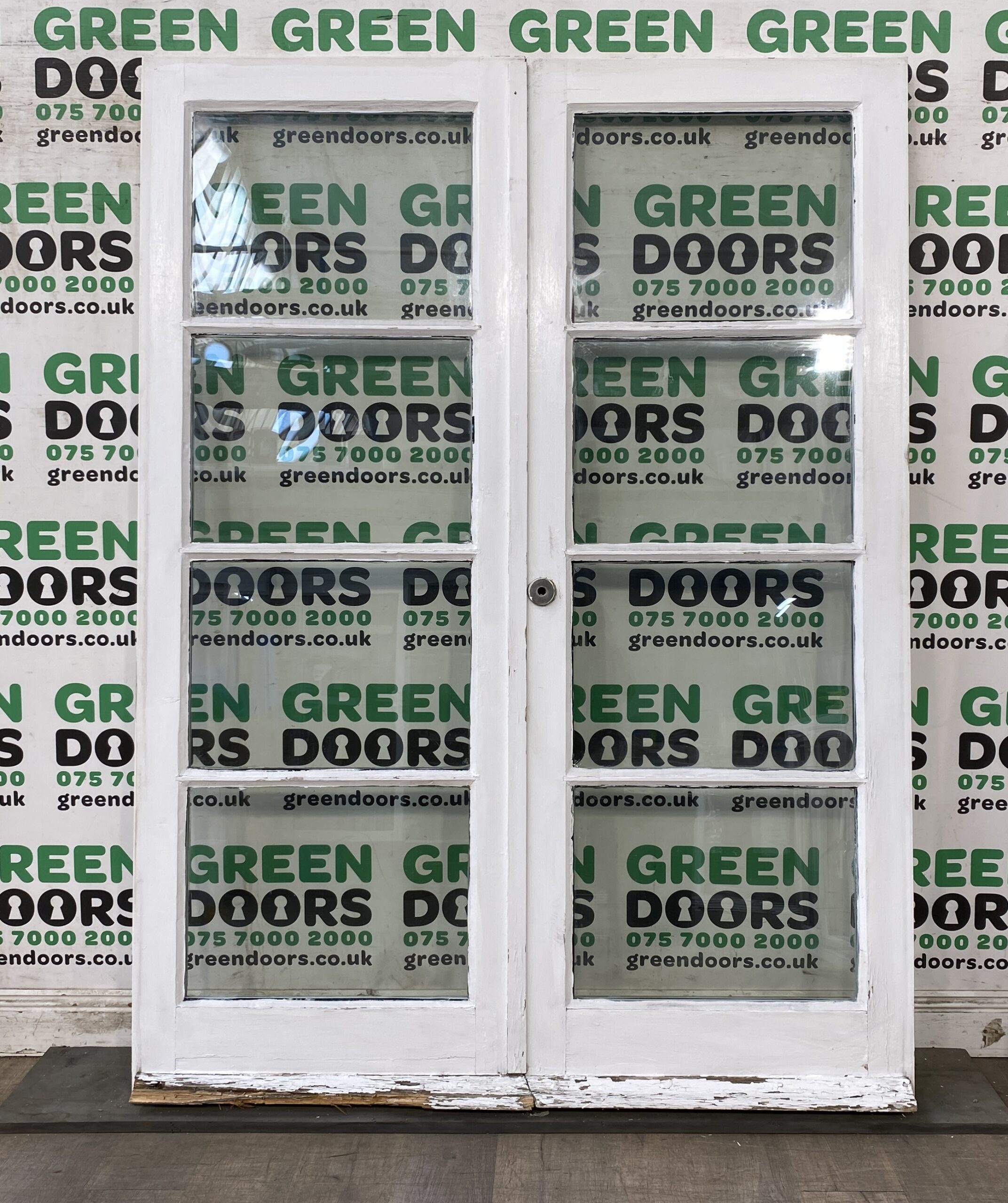 GEORGIAN BARS FRENCH DOORS WOODEN EXTERNAL EXTERIOR DOUBLE GLAZED HERITAGE WHITE