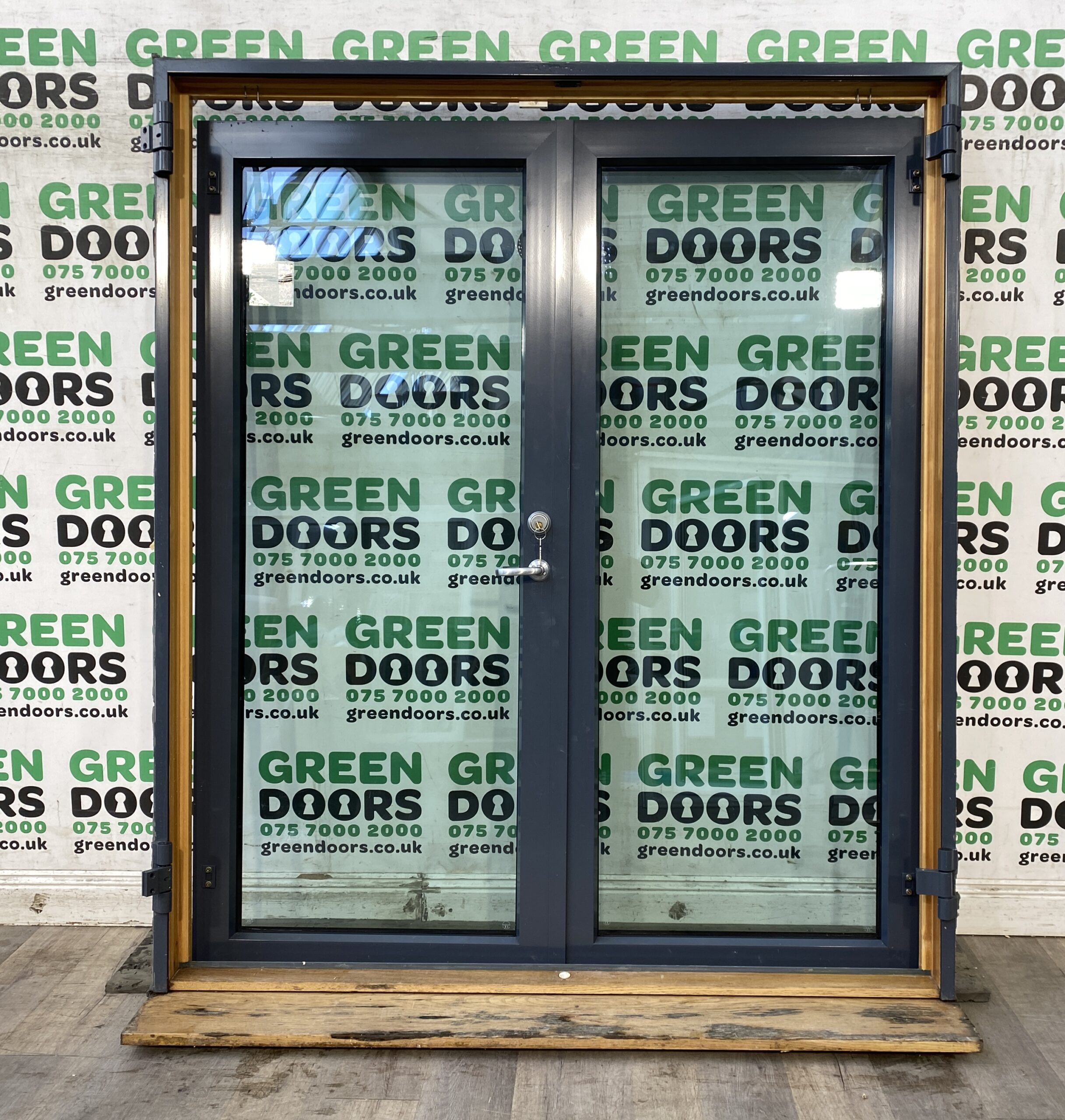Grey Aluminium French doors