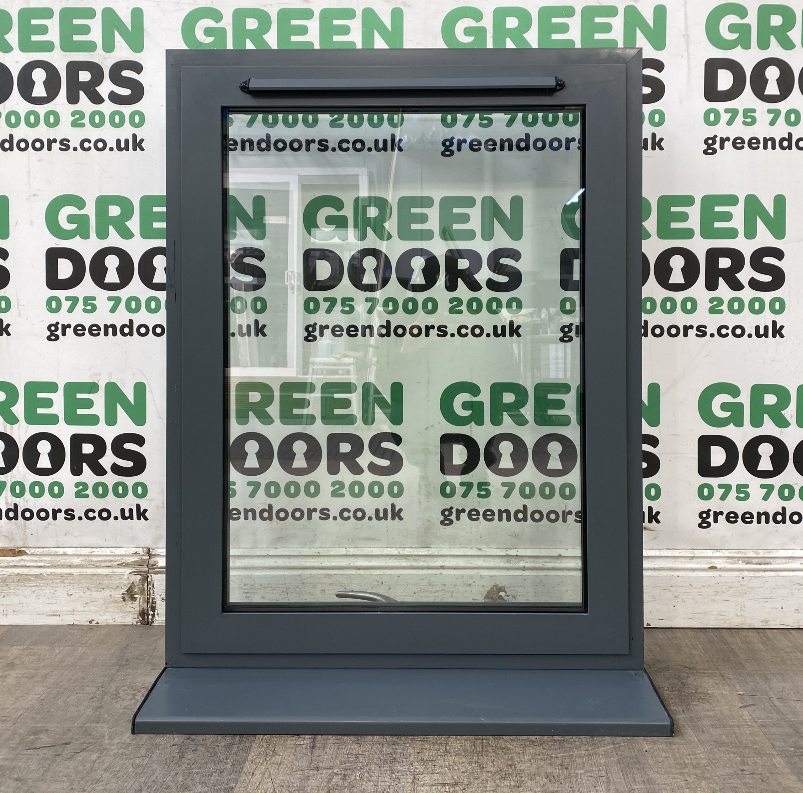 TOP HUNG CASEMENT WINDOW ALUMINIUM GREY EXTERNAL BATHROOM EXTERIOR DOUBLE GLAZED