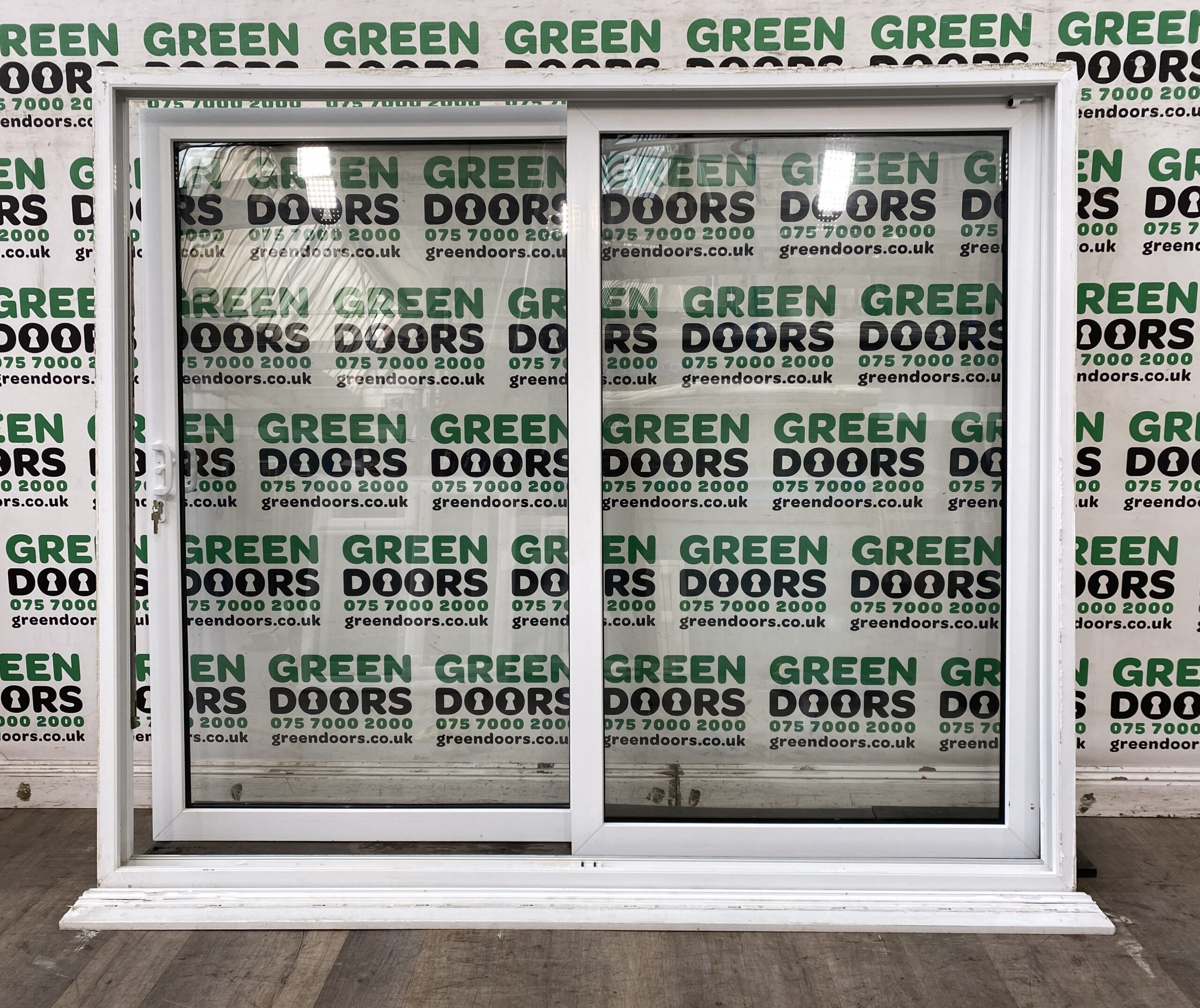 WHITE PVC SLIDING DOORS PATIO SLIDERS EXTERNAL EXTERIOR DOUBLE GLAZED PLASTIC
