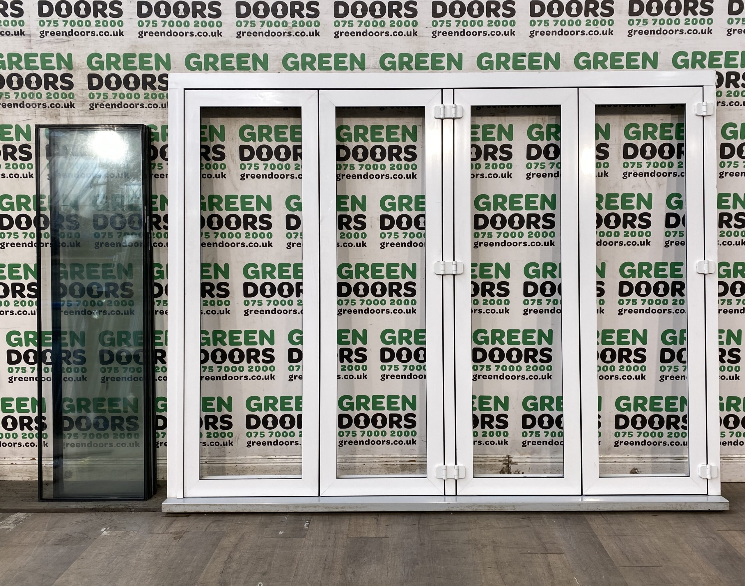 White Aluminium Bi-folding doors