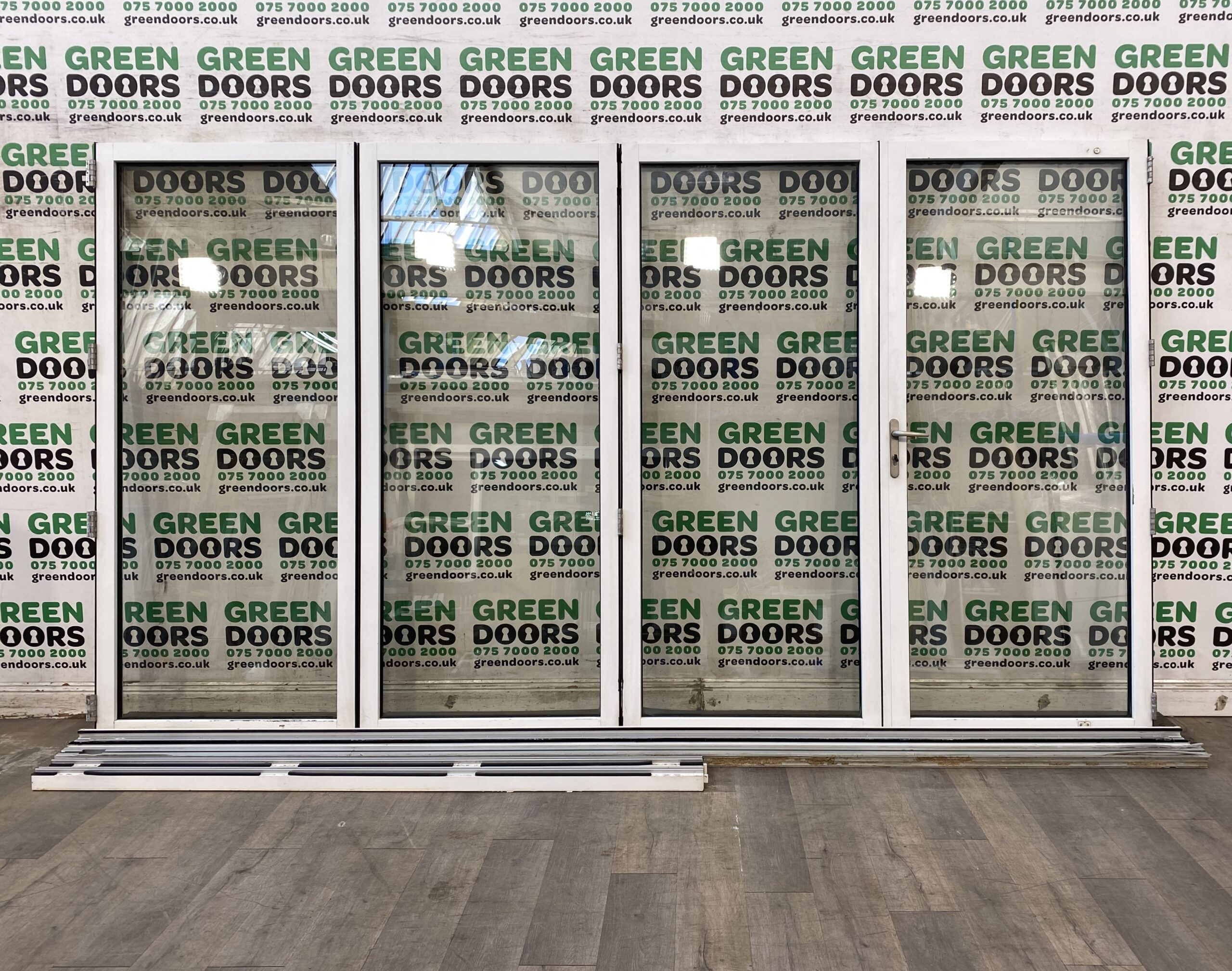 WOODEN WIDE BI-FOLDING DOORS HARDWOOD BIFOLDS SLIDING EXTERNAL PATIO DOUBLE