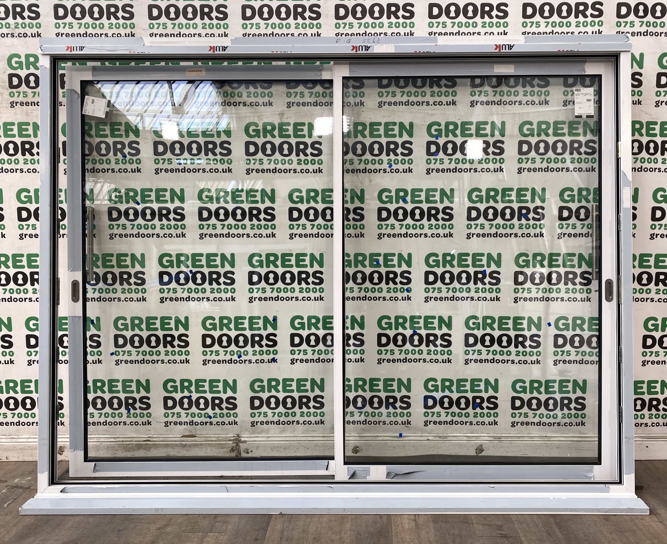 ALUMINIUM WHITE SLIDING DOORS EXTERNAL DOUBLE GLAZED EXTERIOR SPATIO EXTERNAL AL