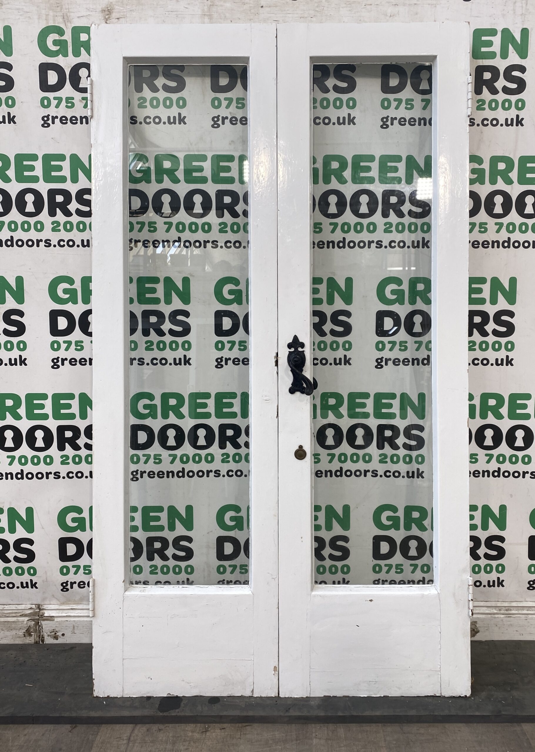 SINGLE GLAZED FRENCH DOORS 1930S TIMBER WOODEN 1920S ORIGINAL RECLAIMED PERIOD