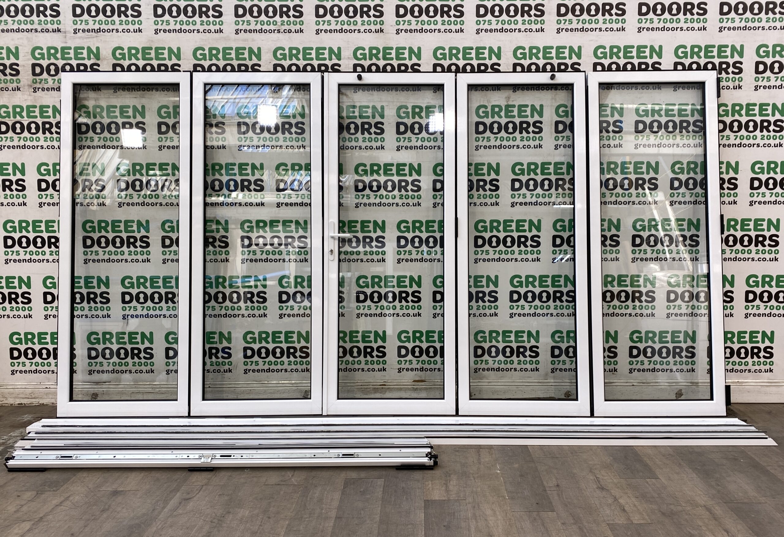 White Bi-folding doors