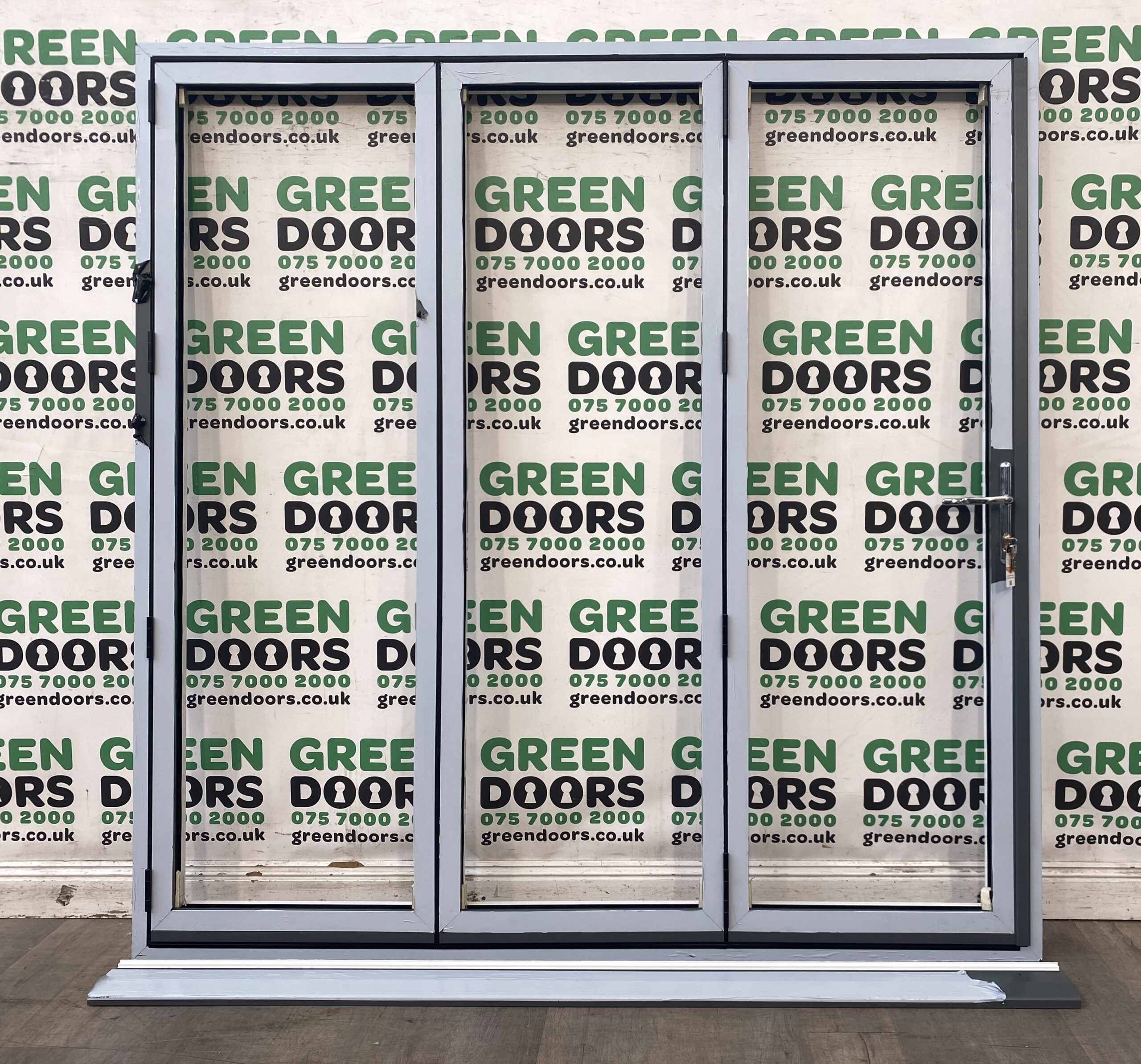 ALUMINIUM NARROW BIFOLDING DOORS BIFOLDS EXTERNAL EXTERIOR GREY THIN slate new