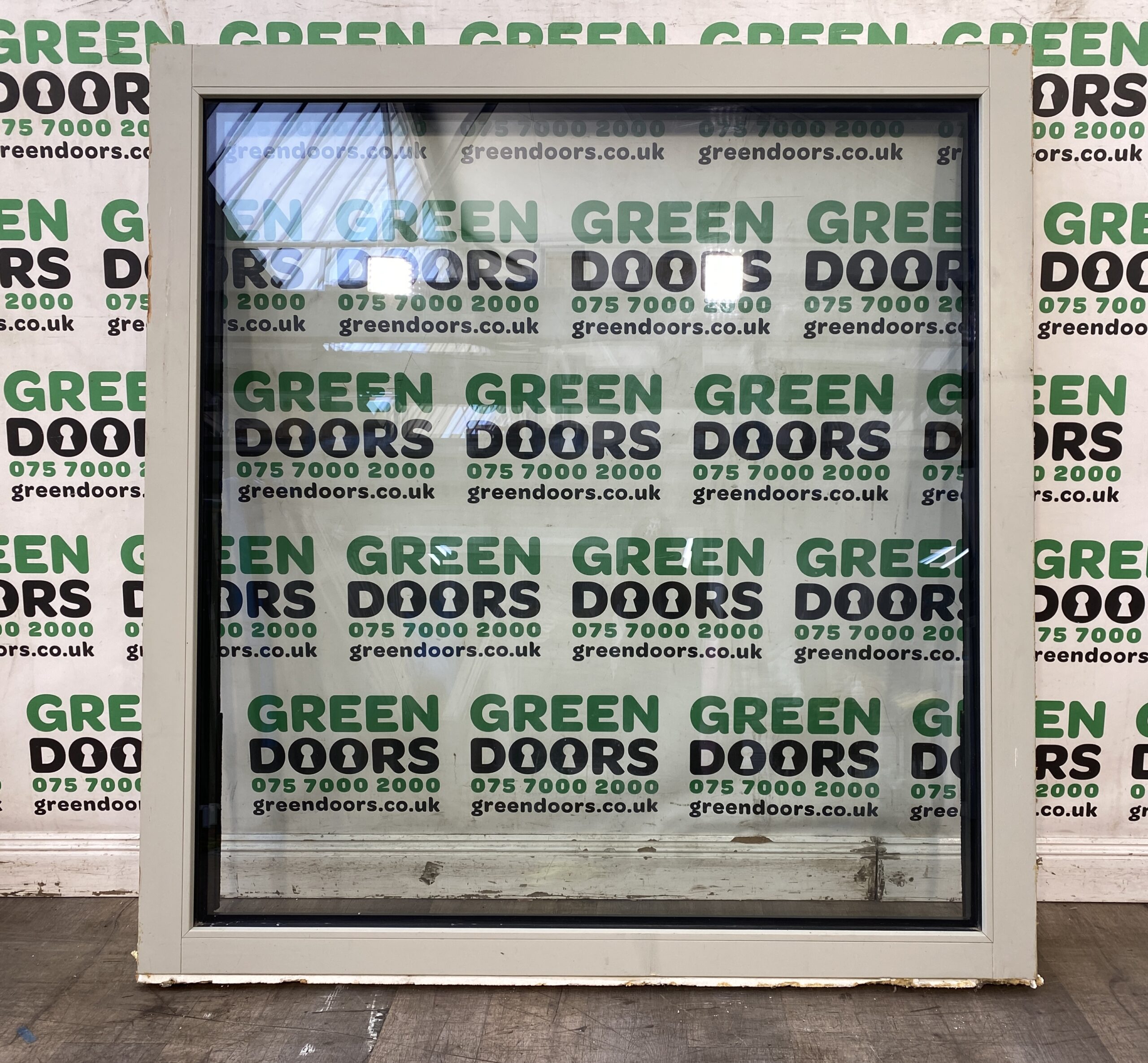 BIG PANORAMIC FIXED WINDOW EXTERNAL TRIPLE GLAZED LAMINATED GREY EXTERIOR